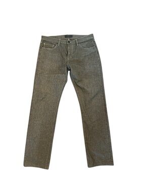 J Brand Kane Tan Indigo Men’s Jeans 34x31 Zipper Front Slim Straight